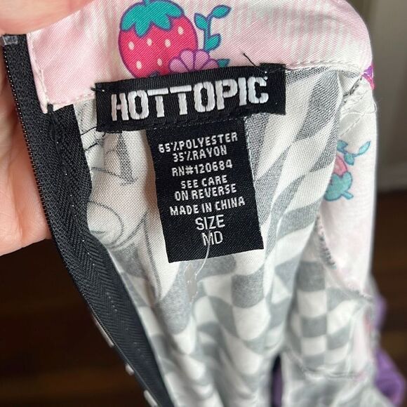 Disney Lilo & Stitch/Nightmare before Xmas Colab Warped Checkered Bowtie Dress P - Picture 6 of 8